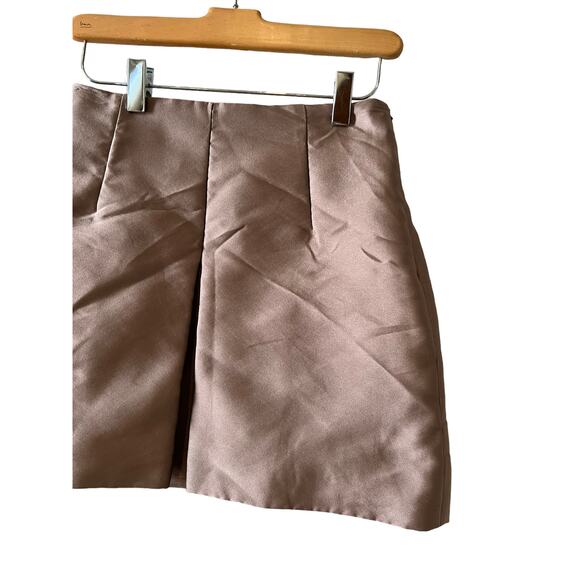 Marc Jacobs Metallic Bronze Inverted Pleat Micro Mini Skirt 0 - Picture 3 of 4